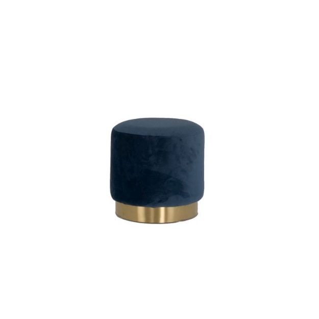 Picture of Primrose Footstool| Navy Velvet