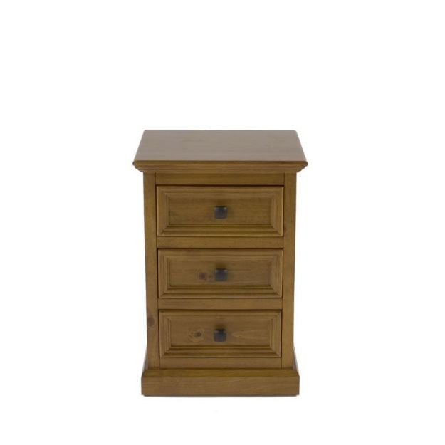 Picture of Duneen 3 Drawer Bedside Locker in Pine