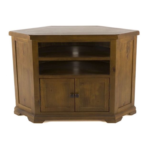 Picture of Egyptian Corner TV Unit | Dark Pine