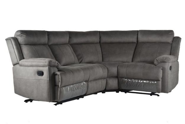 Picture of LIATH SMALL CORNER 4 PIECE MANUAL RECL SOFA GREY FABRIC 