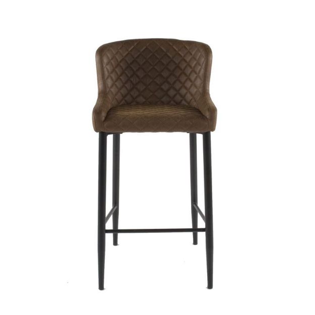 Picture of Clapham Bar Stool | Antique Brown Fabric