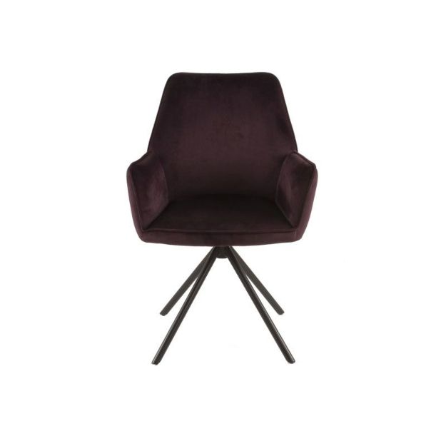 Picture of Rivoli Dining Chair| Mulberry Velvet| Metal Leg