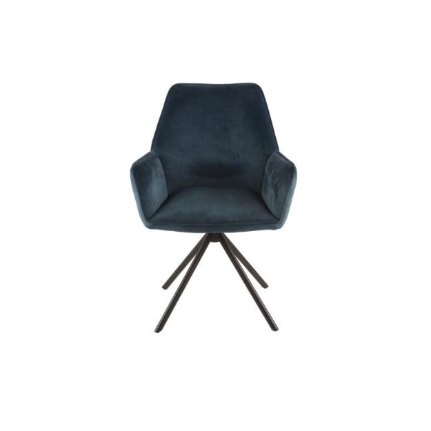 Picture of Rivoli Dining Chair| Blue Velvet| Metal Leg