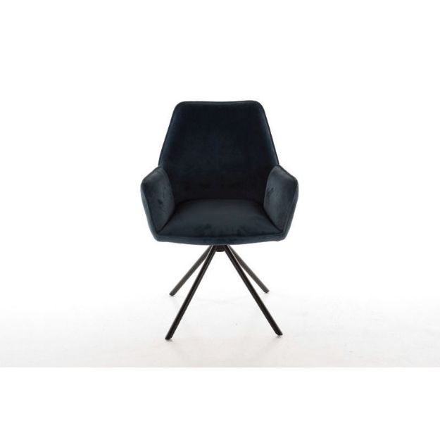 Picture of Rivoli Dining Chair| Grey Velvet| Metal Leg