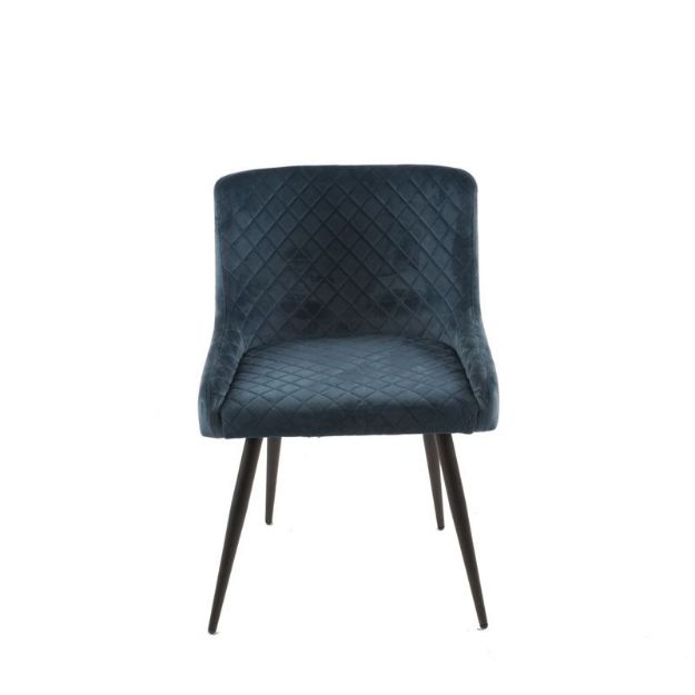 Picture of Madrid Dining Chair| Blue Velvet Fabric