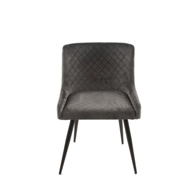 Picture of Madrid Dining Chair| Grey Velvet Fabric