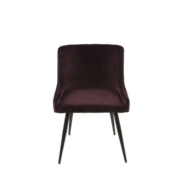 Picture of Madrid Dining Chair| Mulberry Velvet Fabric