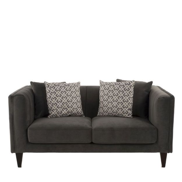 Picture of Asha 2 Seater Sofa| Grey Velvet