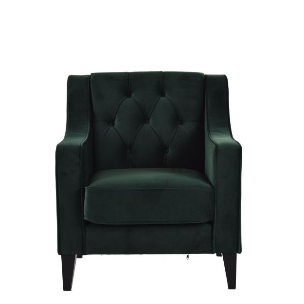 Picture of SKYE ARMCHAIR IN GREEN VELVET