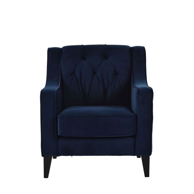 Picture of SKYE ARMCHAIR NAVY VELVET