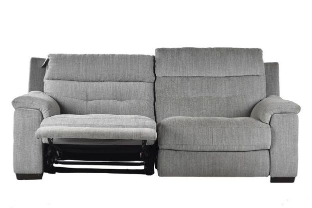 Picture of AVIS 2.5STR  MANUAL RECLINING SOFA IN GREY AND WHITE FABRIC