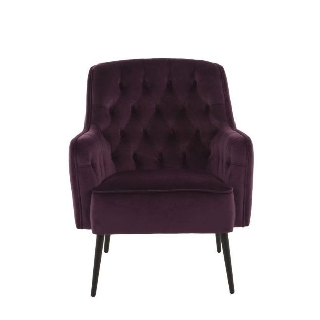 Picture of Miley Accent Armchair| Mulberry Velvet