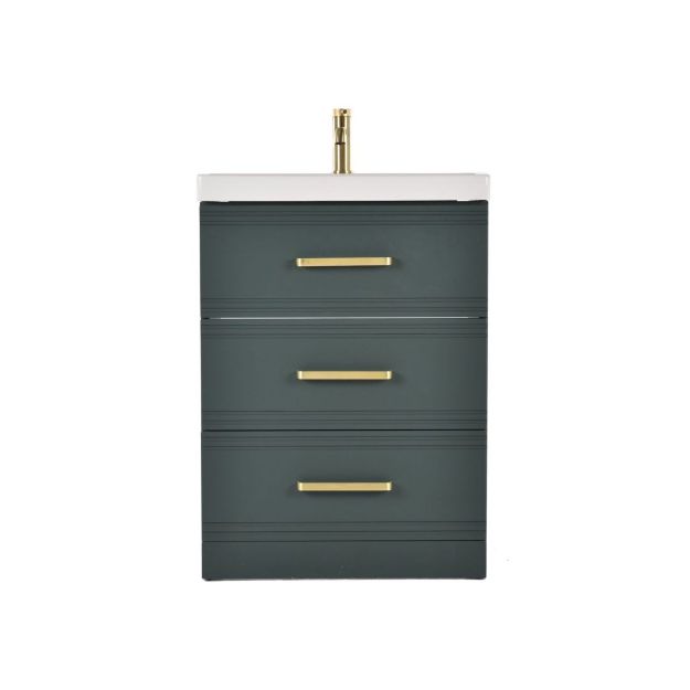 Picture of MOLLY 600 3 DRAWER VANITY UNIT & BASIN - LABRADOR GREEN