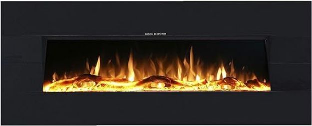 Picture of EZEE GLOW ZARA 42" BLACK WALL HUNG FIRE