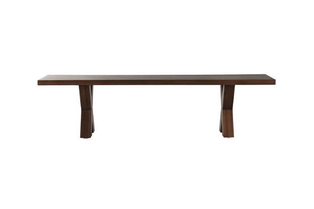 Picture of HUDSON 1.8M DINING BENCH (WITH X LEG) PARQUET SMOKED OAK