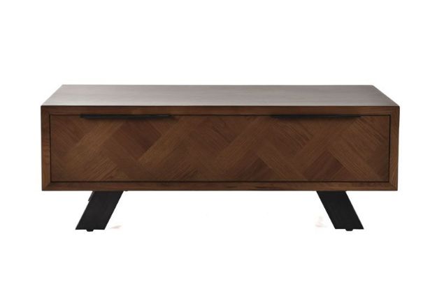 Picture of HUDSON COFFEE TABLE WITH 2DRW PARQUET SMOKED OAK