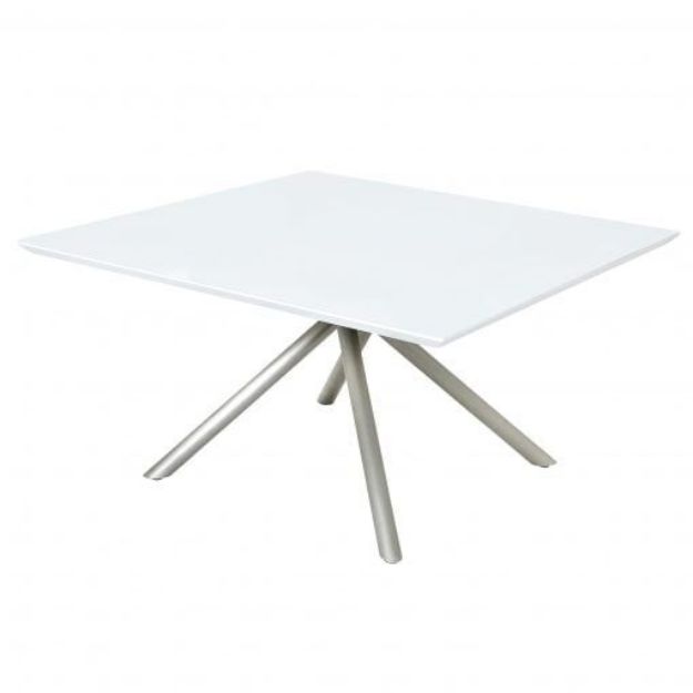 Picture of Nova Square 8 Seater Dining Table| White Glass