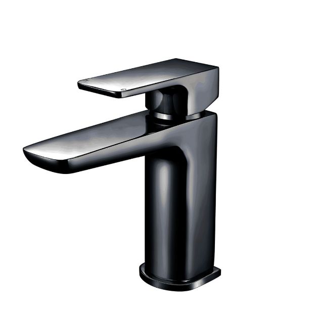 Picture of MURO MONO BASIN MIXER TAP BLACK INC WASTE