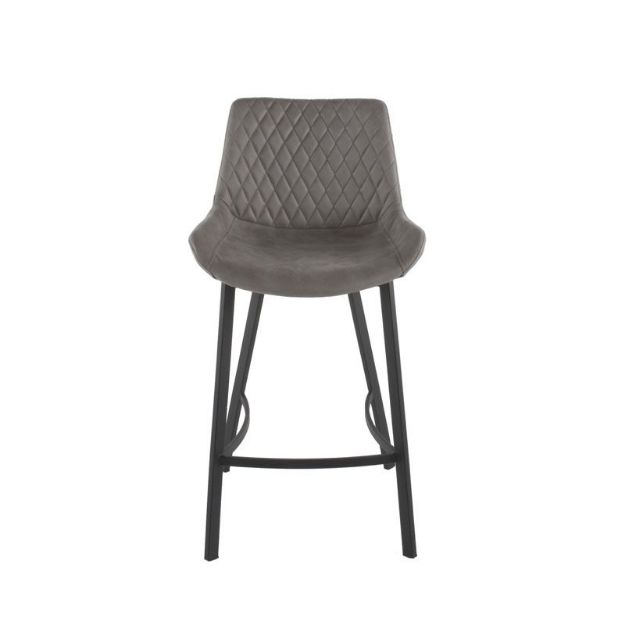 Picture of Torc Bar Stool | Grey with Metal leg