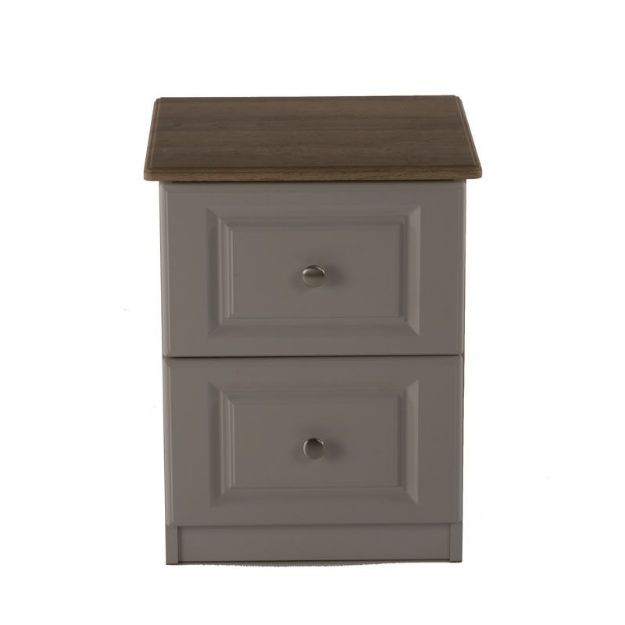 Picture of Kinvara Bedside Locker| 2 Deep Drawers| Grey