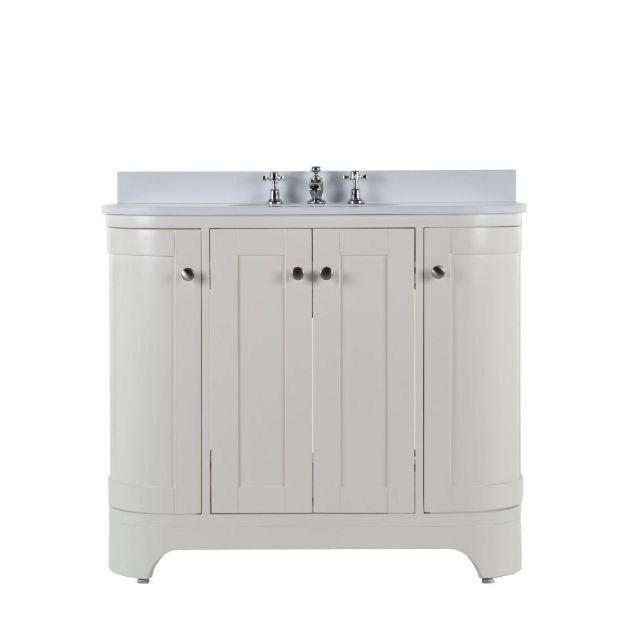 Picture of BANBURY CURVED VANITY MATT WHITE 1000 