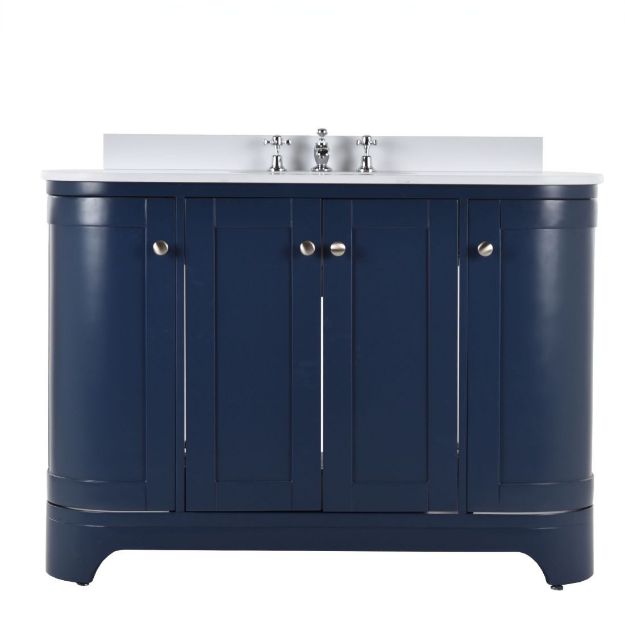 Picture of BANBURY CURVED 1200 VANITY UNIT IN ROYAL BLUE 