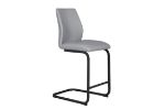 Picture of MALTA COUNTER STOOL PU GREY WITH BLACK CANTILEVER BASE 