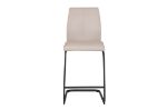 Picture of MALTA COUNTER STOOL PU TAUPE WITH BLACK CANTILEVER BASE