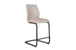 Picture of MALTA COUNTER STOOL PU TAUPE WITH BLACK CANTILEVER BASE