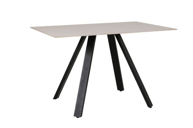 Picture of QUILLANE RECT 1200 DINING TABLE WITH CERAMIC TOP TAUPE 